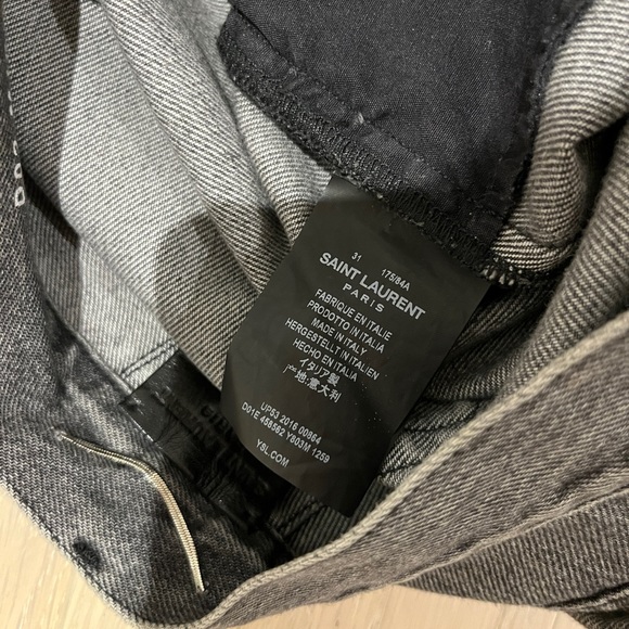 Saint Laurent Faded Grey Skinny Jeans (Scott Disick) - Picture 2 of 4